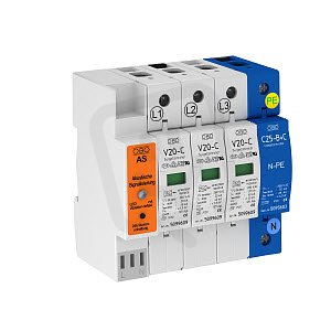 OBO V20-C 3+NPE+AS Svodič přepětí, typ 2, 2+3P+NPE s akust.sig., 280V