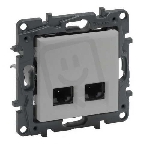 NILOÉ STEP DATOVÁ ZÁSUVKA 2XRJ45 C6 STP HLINÍK LEGRAND 863366
