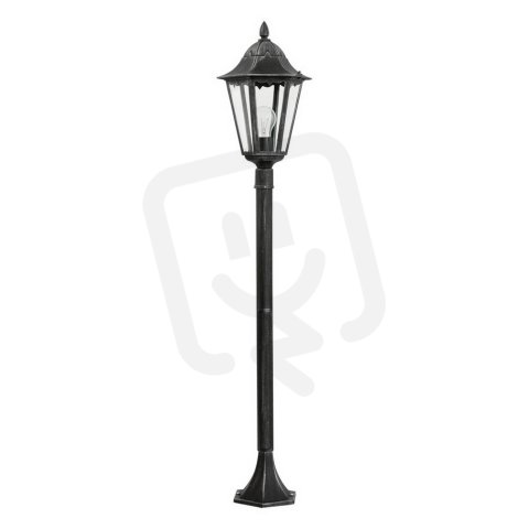 Stojací svítidlo NAVEDO H-1200 černá/stříbrná patina 60W IP44 EGLO 93463