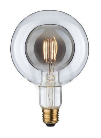 LED Inner Shape Globe G125 4 W kouřové sklo E27 2.700K teplá bílá PAULMANN 28763