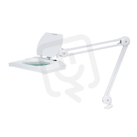 Stolní lupa s osvětlením SMD LED, 3D, se svorkou, bílá FK TECHNICS 4731328-01
