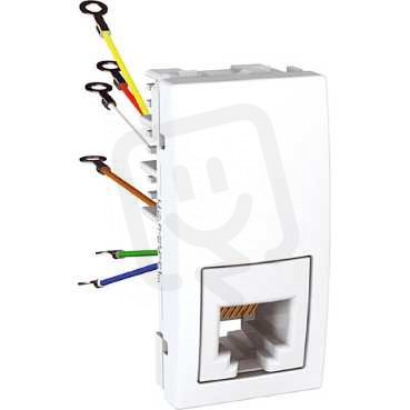 Unica Zásuvka telefonní RJ12, 6 kontaktů, 1 modul, Polar SCHNEIDER MGU3.491.18