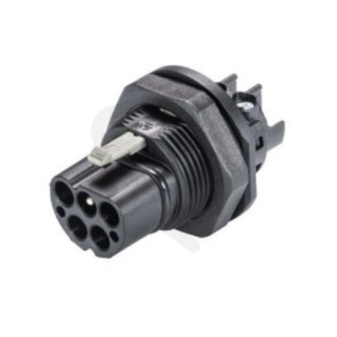 vidlice vestavná gesis RST, 4-pól, šroubové svorky, M25, černá