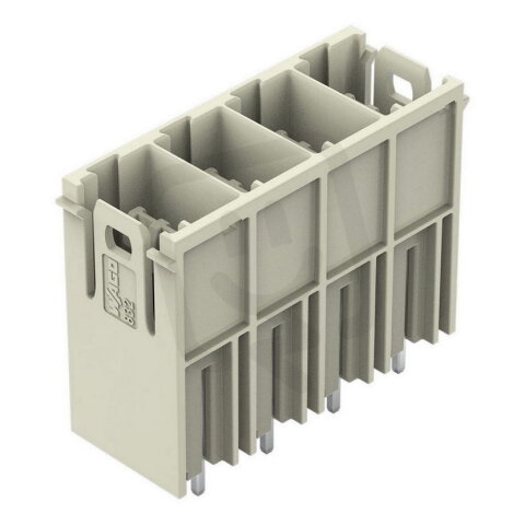 Konektor s pájecími piny THT pájecí kontakt 1,2x1,2 mm rovné světle šedá 4pól.