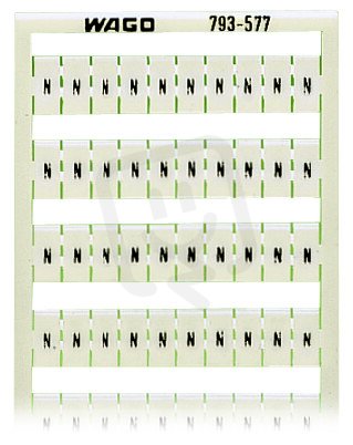 Popisovací karta WMB s potiskem N (100×) neflexibilní bílá WAGO 793-577