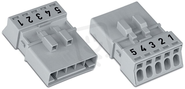 Zástrčka 5pól. Kód. B šedá WAGO 890-255