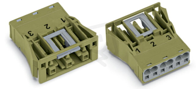 Zásuvka Snap-In 3pól. Kód. B světle zelená WAGO 770-763