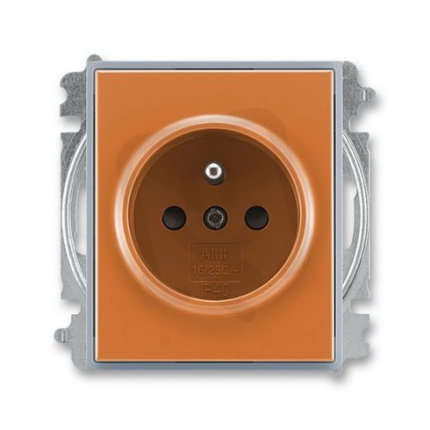 ABB ELEMENT Zásuvka chráněná s clonkami karamelová/led. šedá 5519E-A02357 07