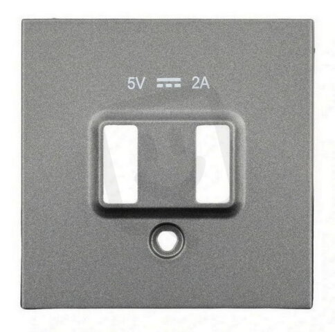 Kryt USB zásuvky dvojité, antracit SCHRACK EV113052--