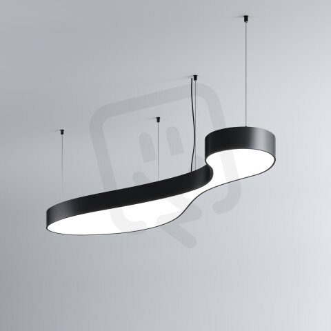 LED Svítidlo MI-BUBBLE-03, 67W, 3000K, bez trafa, 24VDC, IP20, černá, 4000K