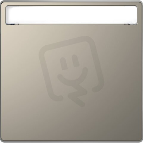 Klapka, Merten System D, s popisovým polem, nikl kovová, kov MEG3360-6050