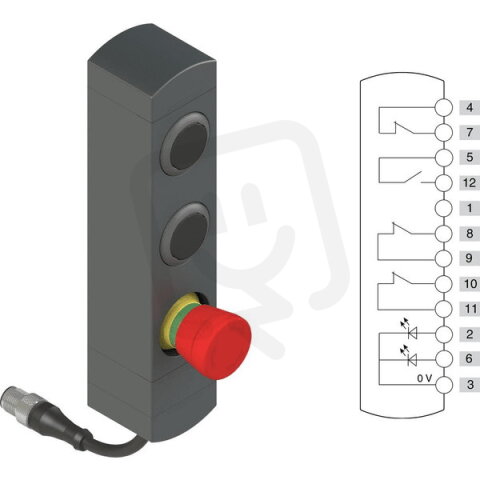 Ovládací jednotka BN 3 prvky (konfigurace B05) IP65 PIZZATO BNAC3ZB05