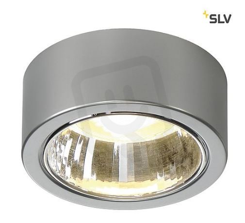 CL101 stropní svítidlo, úsporná žáčočka GX53, kulaté, stříbrošedé