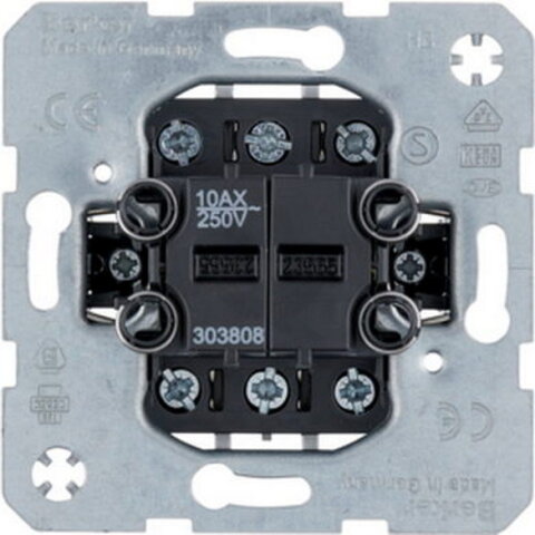 Vypínač, kolébkový, řazení 6+6, 10 AX, 250V, modul přístroje HAGER WDE303808