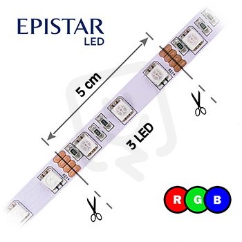 4730936-60 LED pásek 60LED/m, 5050, IP20, RGB, 12V, 5m FKLP-12/5050/060-IP20-RGB