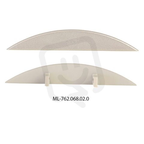 Koncovka pro BH bez otvoru, stříbrná barva, 1 ks MCLED ML-762.068.02.0