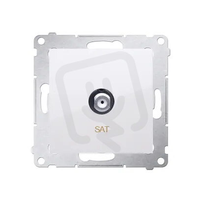 Anténní zásuvka typ F pro individuální instalace, bílá KONTAKT SIMON DASF1.01/11