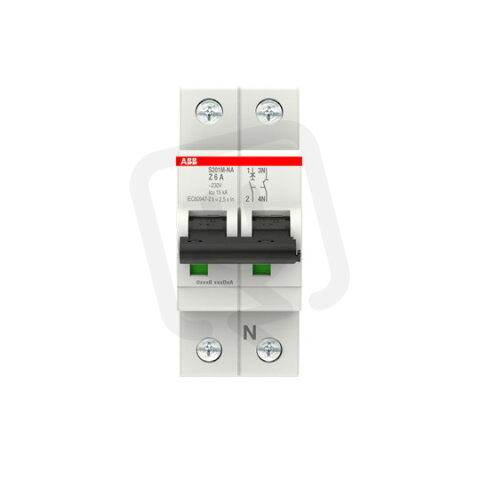 ABB S201M-Z6NA jistič 1F odpojení N vodiče (1+NA) 6 A char. Z 10kA