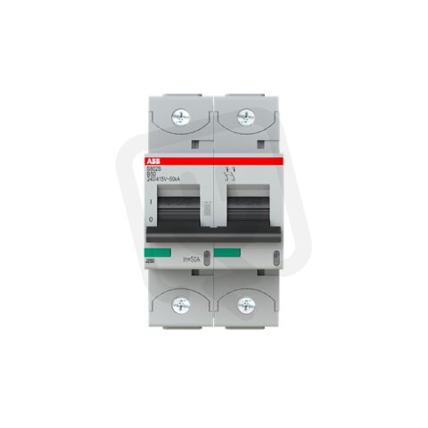 S802S-B50 jistič 2p char. B 50A s klecovou svorkou Icu 50kA ABB 2CCS862001R0505