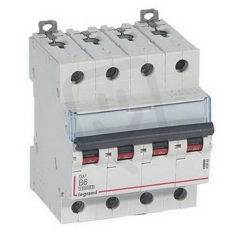 DX3 JISTIČ, 4 PÓLOVÝ, CHAR. B,6A 10000A/16KA LEGRAND 409062