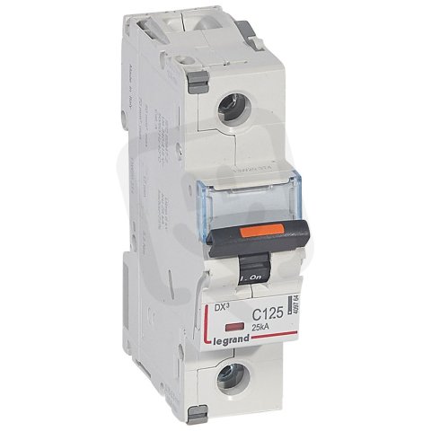 DX3 JISTIČ, 1 PÓLOVÝ, CHAR. C,125A 25KA LEGRAND 409764
