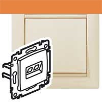 VA BÉŽ. ZÁS. RJ11+RJ45 CAT6 LEGRAND 774180RD