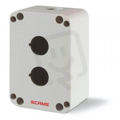 SCAME 590.PR02K Prázdná krabice pro tlačítkové ovladače TOP22 - 2 otvory
