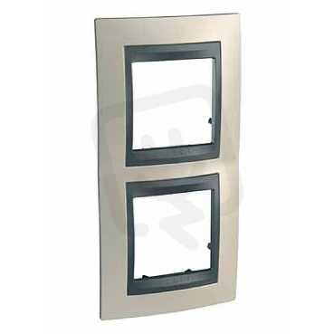 Schneider MGU66.004V.295 Krycí rámeček Top 2násobný vert.,Opal Titanium/