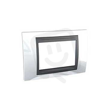 Unica Top Krycí rámeček trojmodulový, White/Grafit SCHNEIDER MGU66.103.292