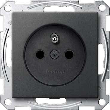 Merten Zásuvka 2P+E 250V/16A šroubová System M Antracit SCHNEIDER MTN2600-0414