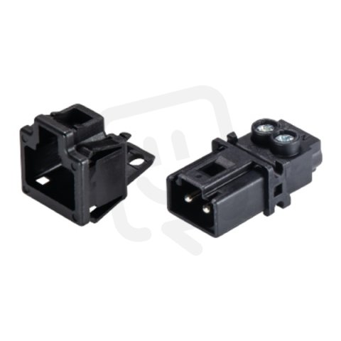 vidlice vestavná, 2-pól, gesis mini, barva černá WIELAND 91.922.9053.1