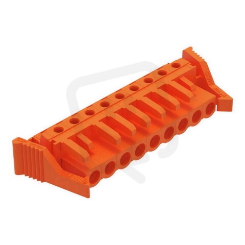Pružinová svorkovnice THT úhlová 5,08 mm oranžová 9pól. WAGO 232-269/039-000