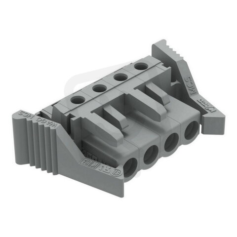 Pružinová svorkovnice THT úhlová 5 mm šedá 4pól. WAGO 232-234/039-000