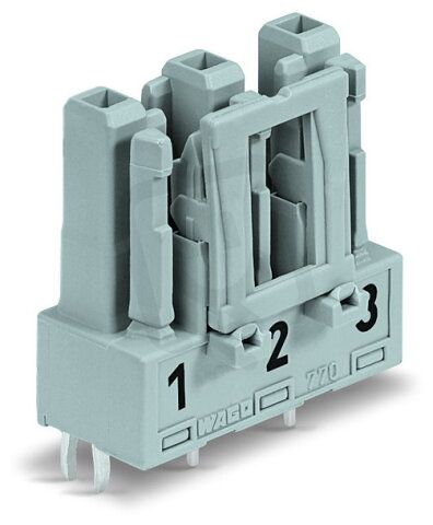 Zásuvka na desky plošných spojů rovné provedení 3pól. šedá WAGO 770-843/060-000