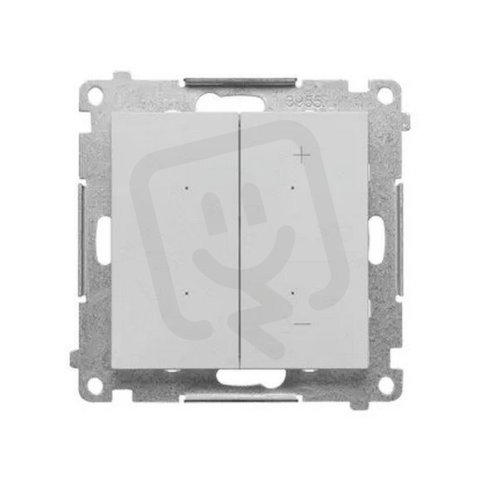 Stmívač pro stmívatelné LED, tlačítkový (přístroj s krytem) hliníková matná