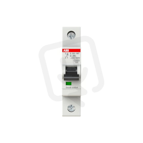ABB S201MT-C25, jednofázový jistič,  25A, C, 10kA, určeno pro drážní aplikace
