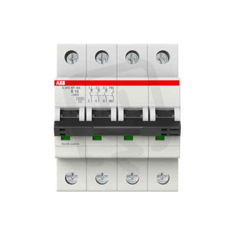 ABB S203MT-B16NA 3 fázový jistič (3+N) 16A B 10kA určeno pro drážní aplikace