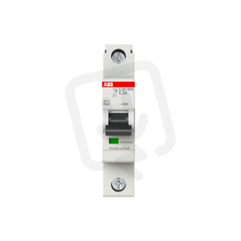 ABB S201MTR-C2, jednopólový jistič, 2A, C, 10kA, určeno pro drážní aplikace