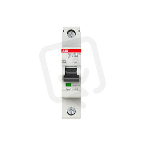 ABB S201MTR-C50, jednopólový jistič, 50A, C, 10kA, určeno pro drážní aplikace