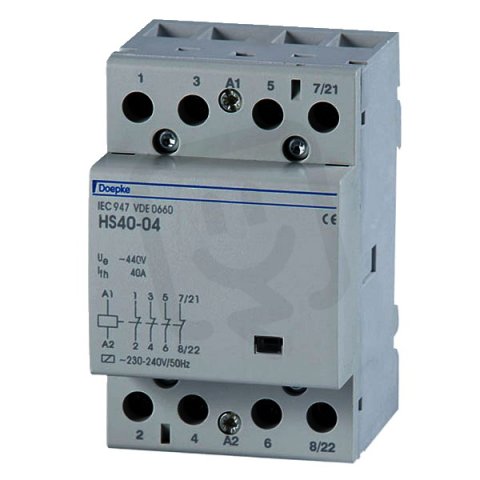 Instalační stykač HS40-40 40 A, 230 V, 50 Hz,  4 sp., 0 rozp. DOEPKE 09980414