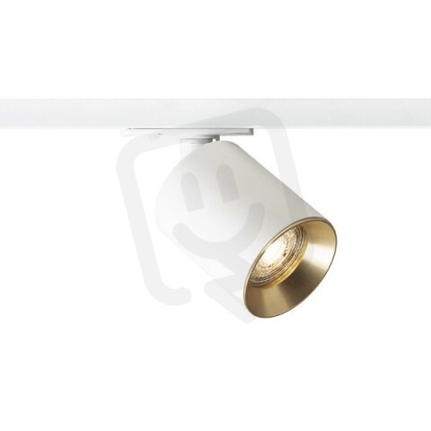 DARIO pro jednookr. lištu bílá česaná mosaz 230V GU10 9W RENDL R13870