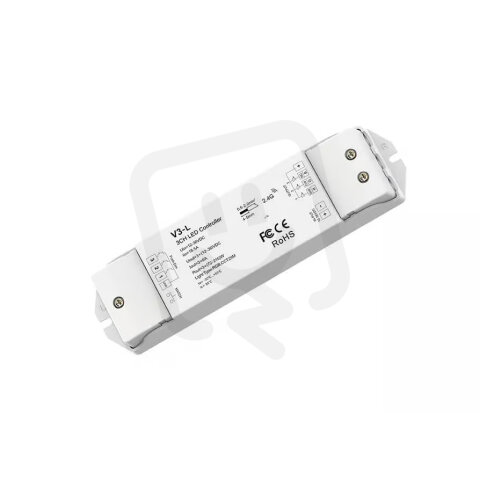 RGB/CCT/stmívací 3kanálový RF kontroler pro LED pásky ALUMIA A-V3-L