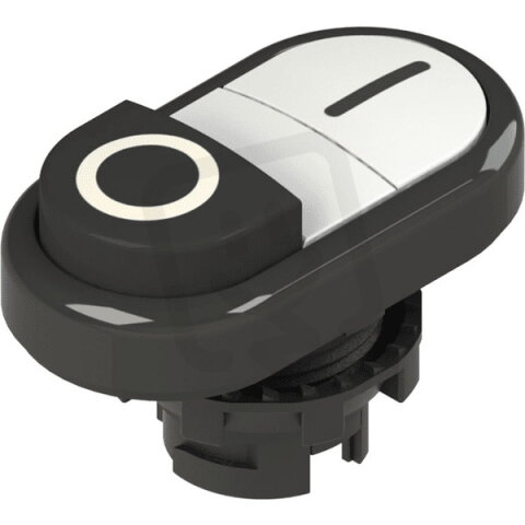 Dvojité tlačítko d22mm, plast, černá, IP67 PIZZATO E21PDSL1AAAA