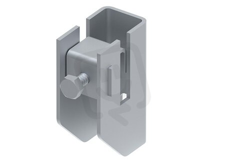Držák pásky s upínacím šroubem, páska 50mm, materiál StZn GROMTOR 283012