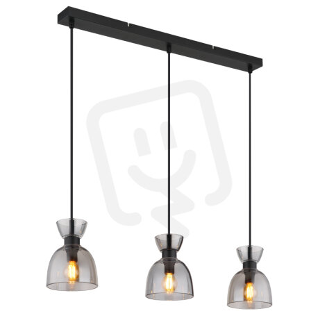 Závěsné svítidlo MASSEY černá matná 3x40W E14 IP20 GLOBO 15769S-3