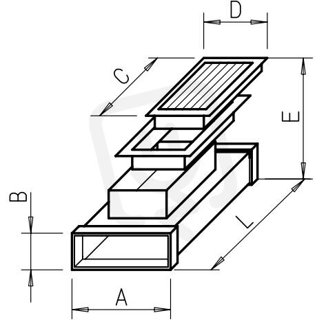 Podlahová mřížka s vestavným krytem  FK-BA 150 HELIOS 2986