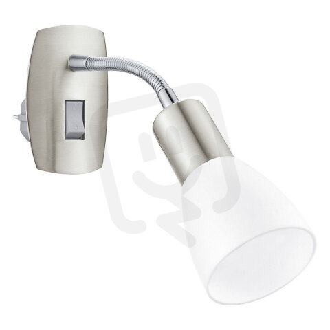 Bodové svítidlo do zásuvky DAKAR 3 1x 5W IP20 matný nikl/bílá EGLO 902367