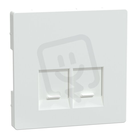 Centrální deska, Merten System D, RJ45, lotus white, lesklý plast MEG4572-6035