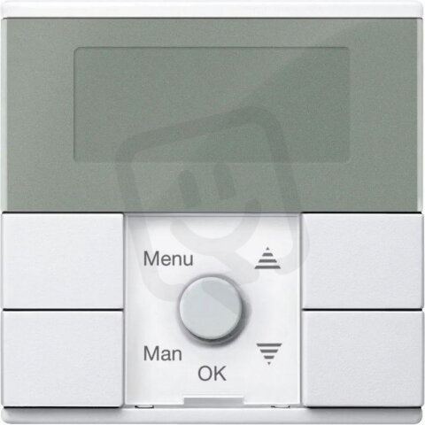 Časovač, Merten System M, s displejem, polar white, matný plast MEG5754-0419