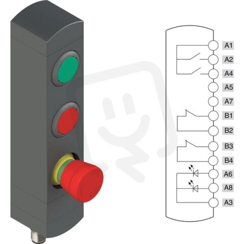 Ovládací jednotka BN 3 prvky (konfigurace B12) IP65 PIZZATO BNAC3ZB12